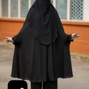 Dubai Cherry Plazo Khimar Set - SP3